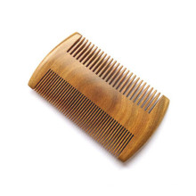 Peigne en bois pliable en noyer pour barbe / cheveux avec pochette en cuir